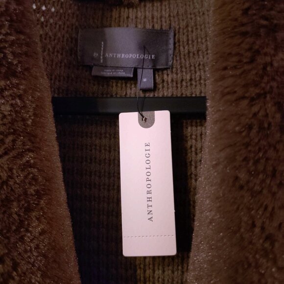 Price Reduction NWT Anthropologie Piper Sweater Coat Faux Suede Coatigan Sz M - Picture 5 of 8